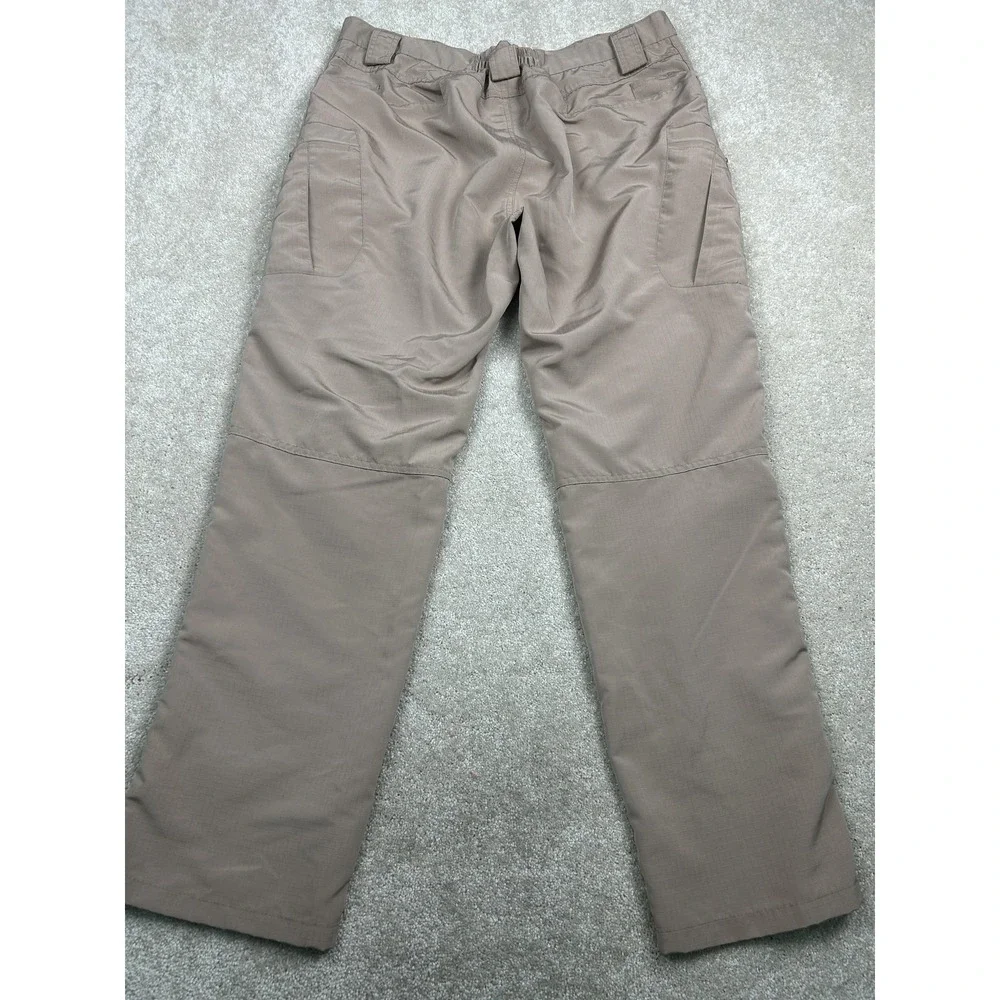 Beige Cargo Pants‎ Mens 36x32 Nylon Elastic Waist Lightweight Pockets Casual